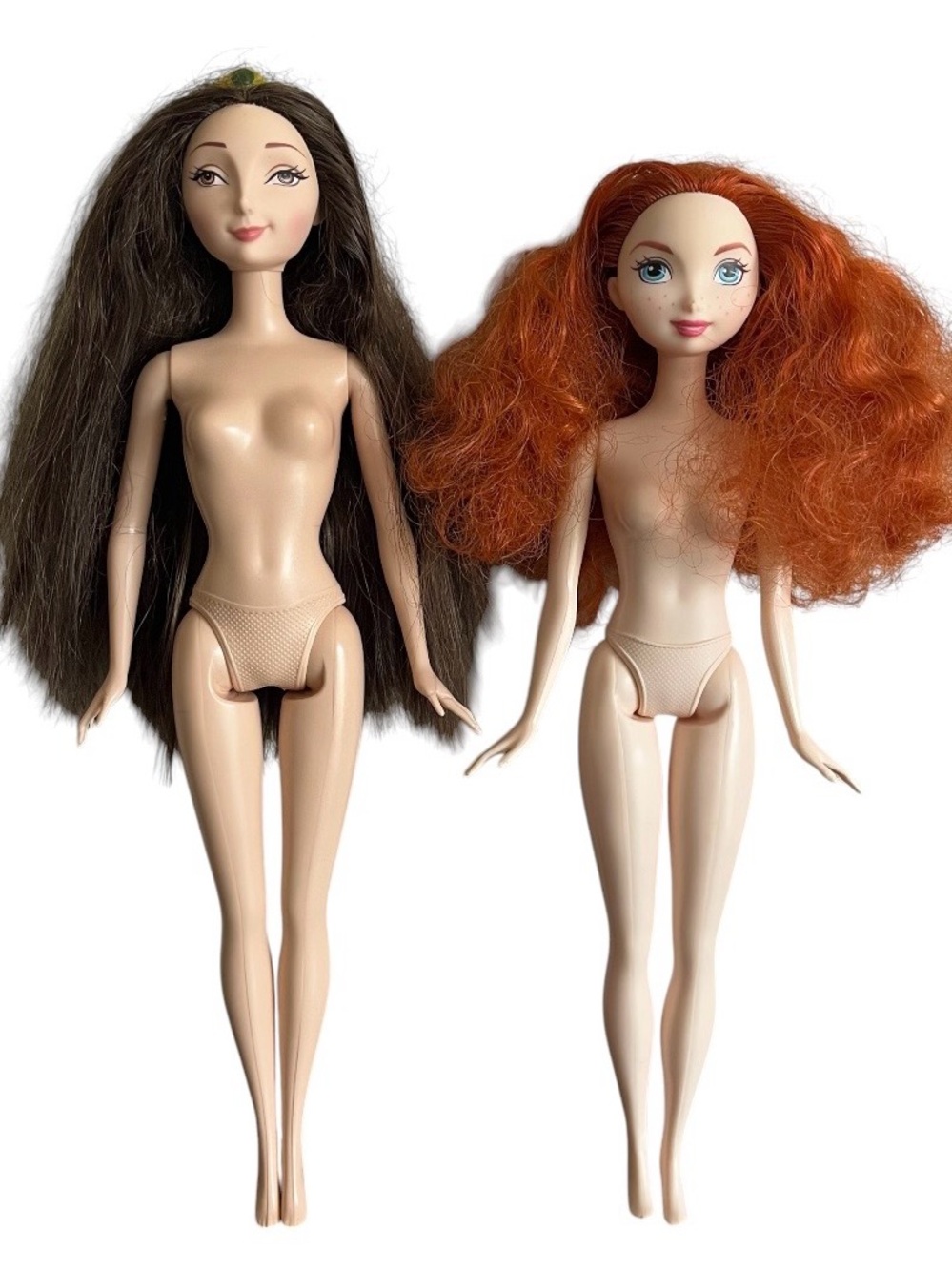 Disney Pixar Brave Queen Elinor and Merida Doll Set Mattel Nude 2011